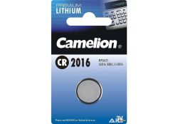 Батарейка литиевая дисковая специальная 3В 1шт Camelion Lithium CR2016-BP1 /7516/
