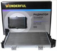 900358 Радиатор охлаждения ВАЗ 2107  алюминиевый WONDERFUL